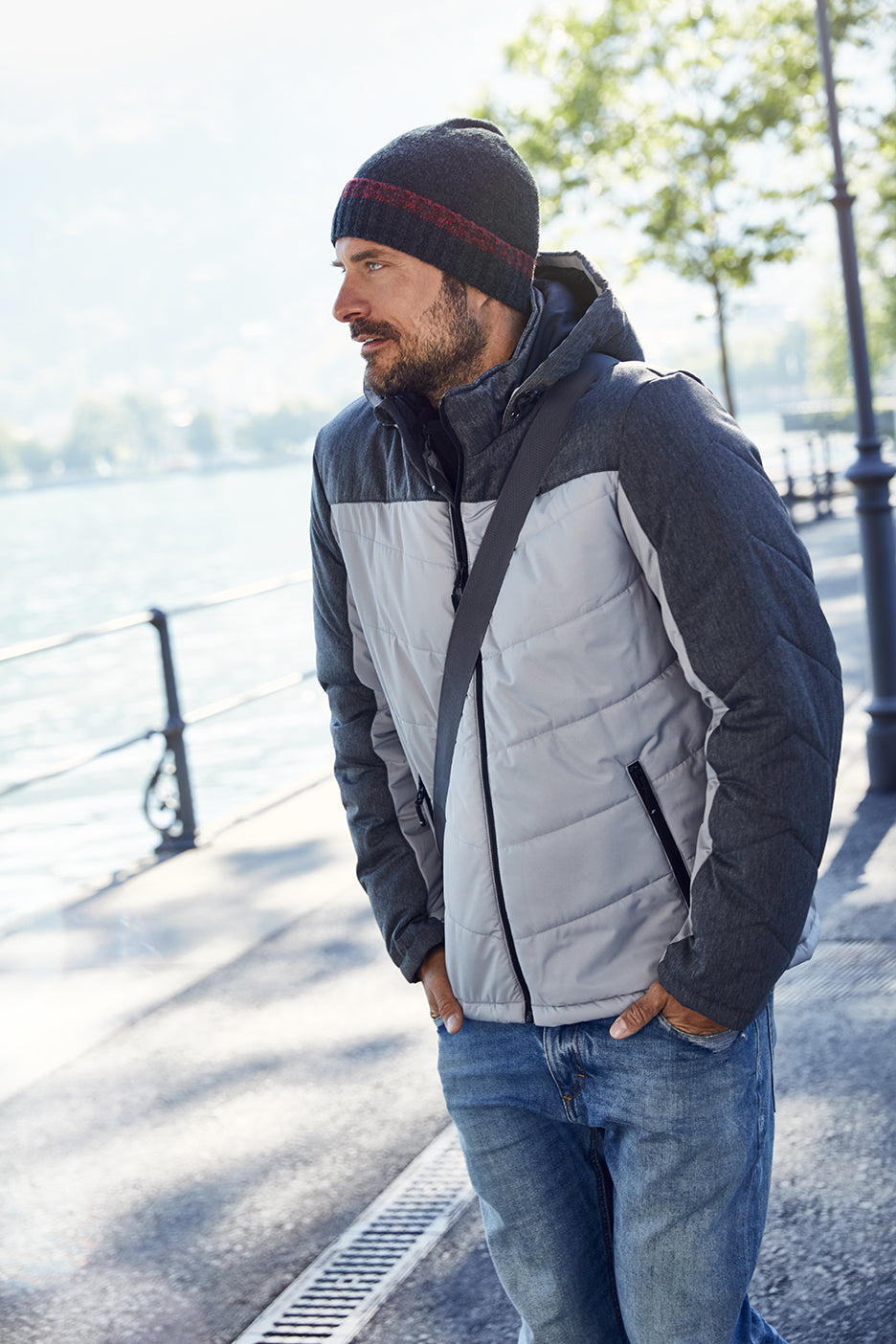 Wattierte Winterjacke (Men/ Unisex) (Muster)