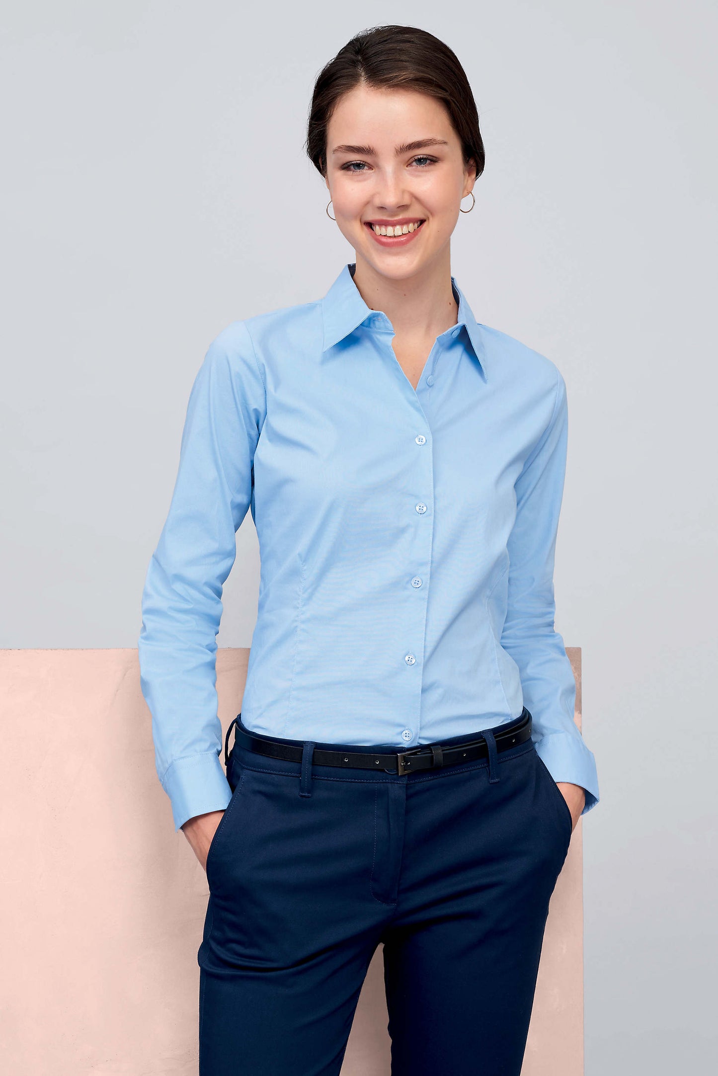Stretch Hemd Long Sleeve (Women) (Muster)